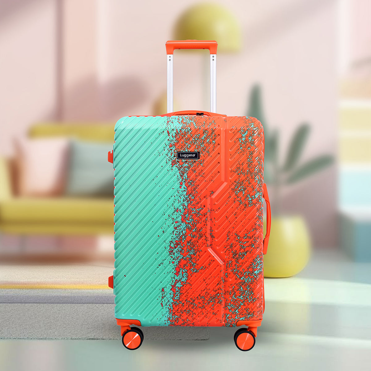 Tropical Orange Hard Trolley Bag