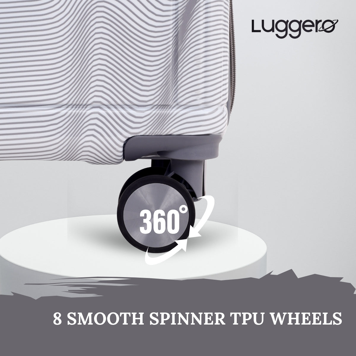 FUZZY BROWN Light Weight & Durable Polycarbonate Hard Luggage