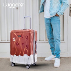 Fuzzy Brown Hard Trolley Bag
