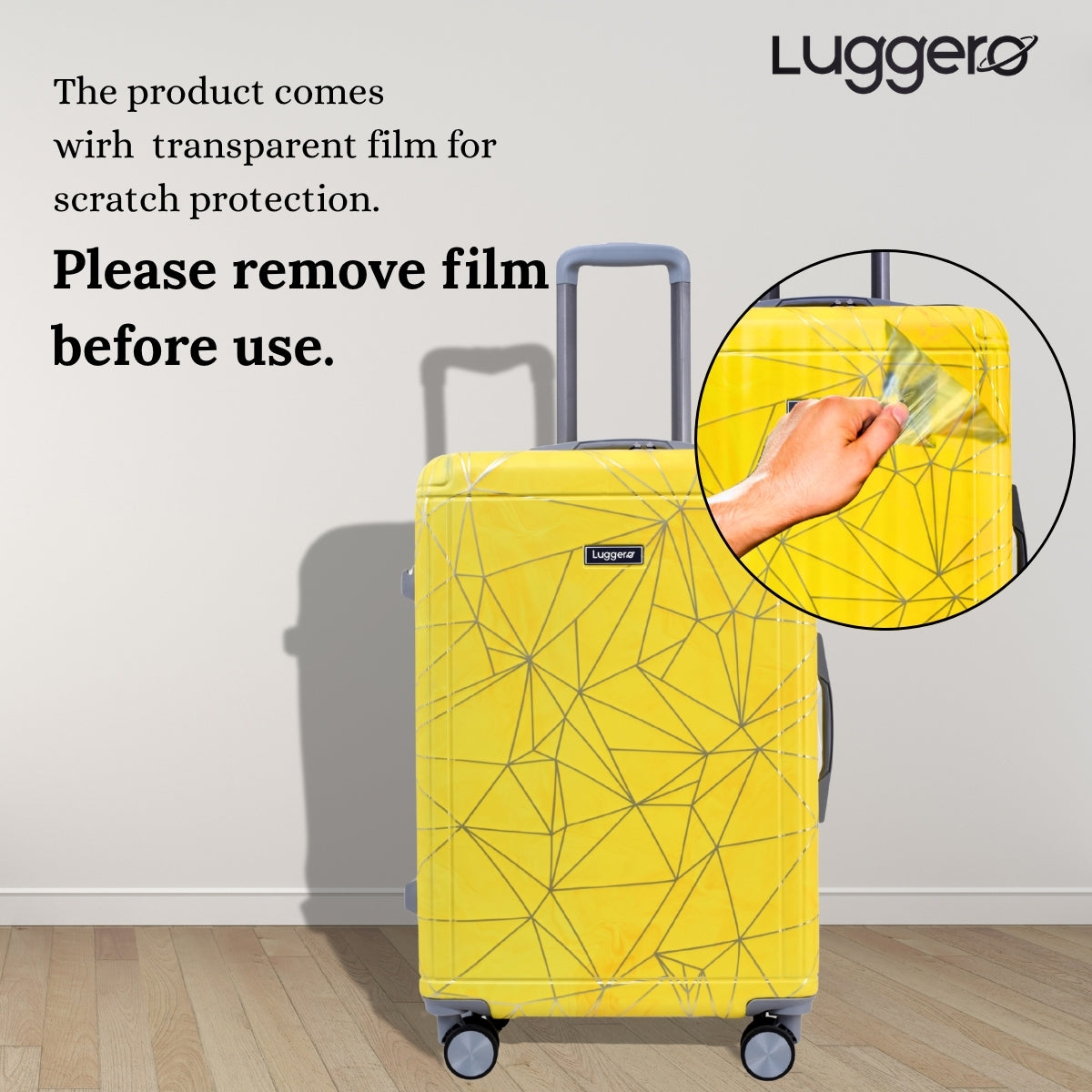 MAZE SEA YELLOW Light Weight & Durable Polycarbonate Hard Luggage