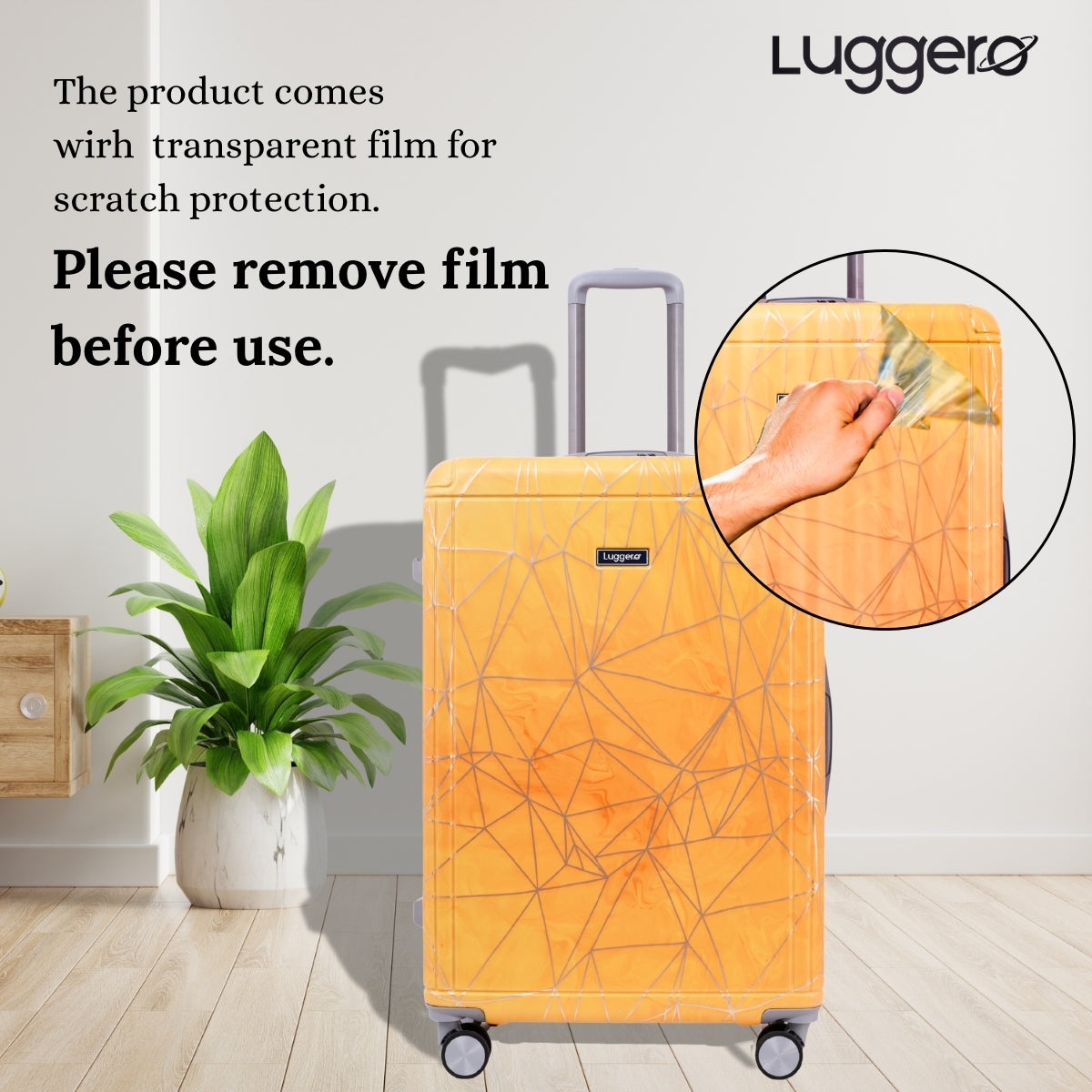 MAZE SEA ORANGE Light Weight & Durable Polycarbonate Hard Luggage