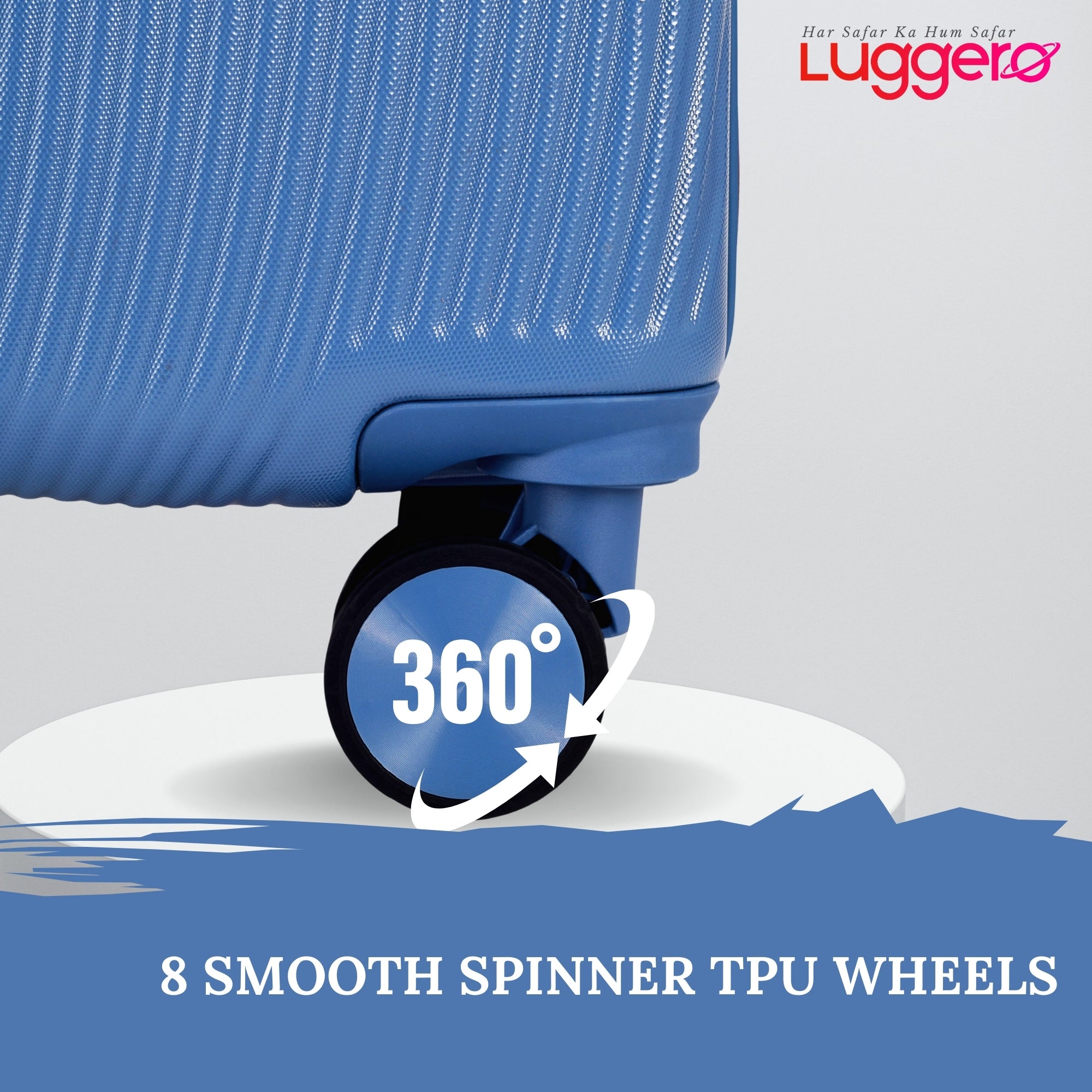 ASPEN BLUE Light Weight & Durable Polycarbonate Hard Luggage