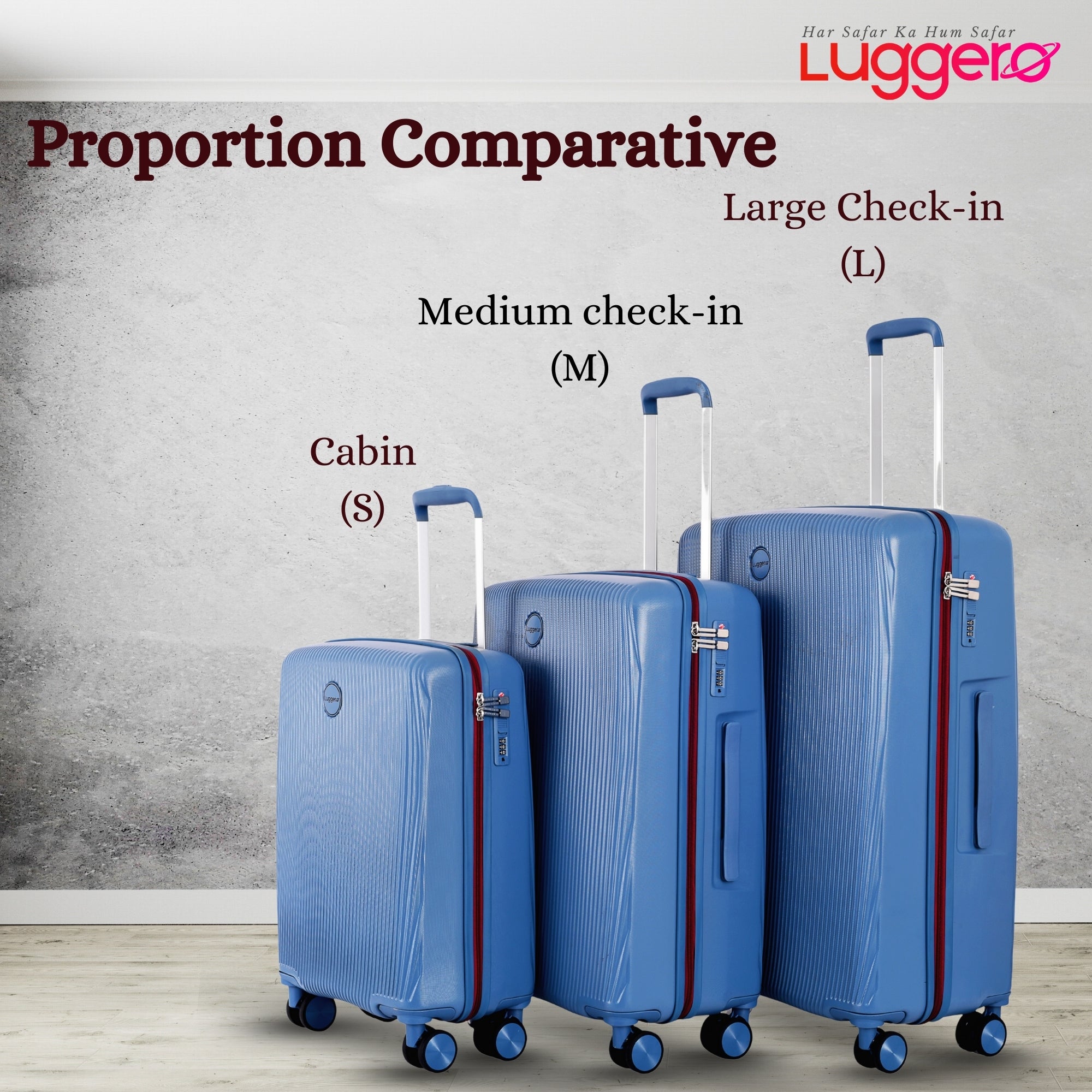 ASPEN BLUE Light Weight & Durable Polycarbonate Hard Luggage