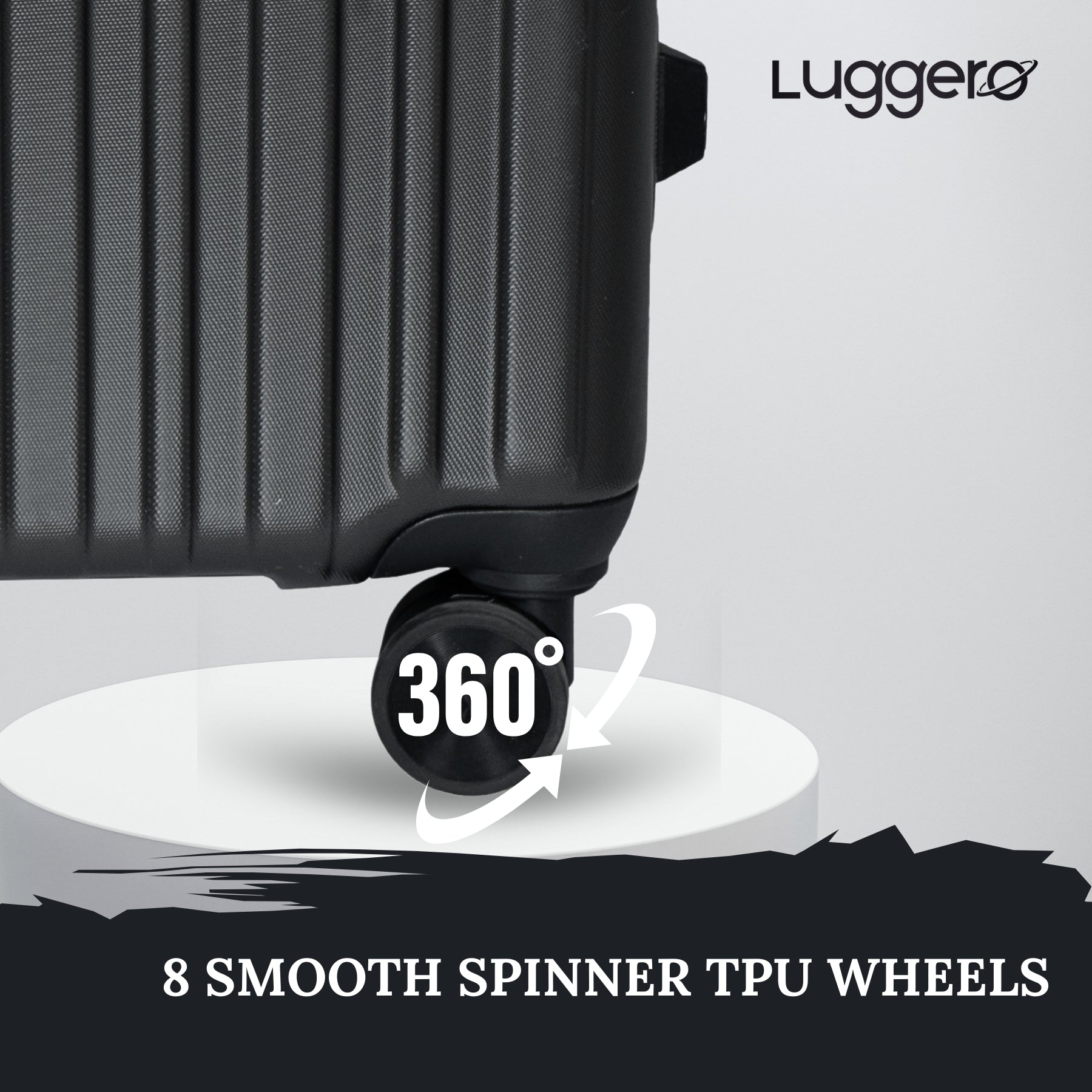 CLASSIC DARK GREY Light Weight & Durable Polycarbonate Hard Luggage