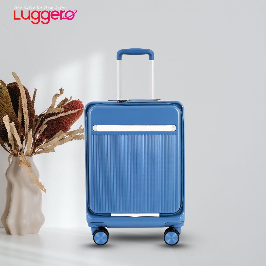 CAPRI SKY BLUE Light Weight & Durable Polycarbonate Hard Luggage - Cabin