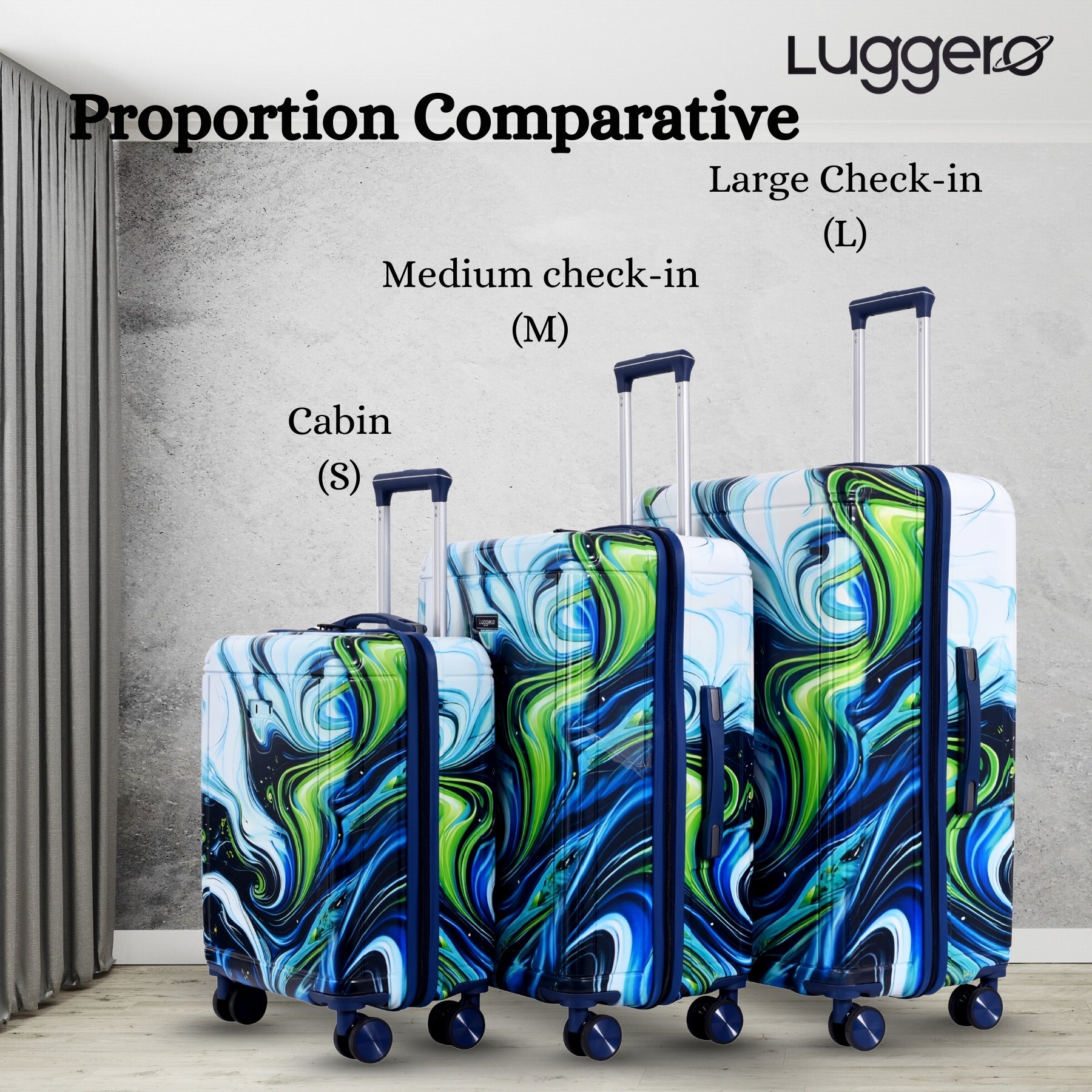 PRISM BLUE Light Weight & Durable Polycarbonate Hard Luggage