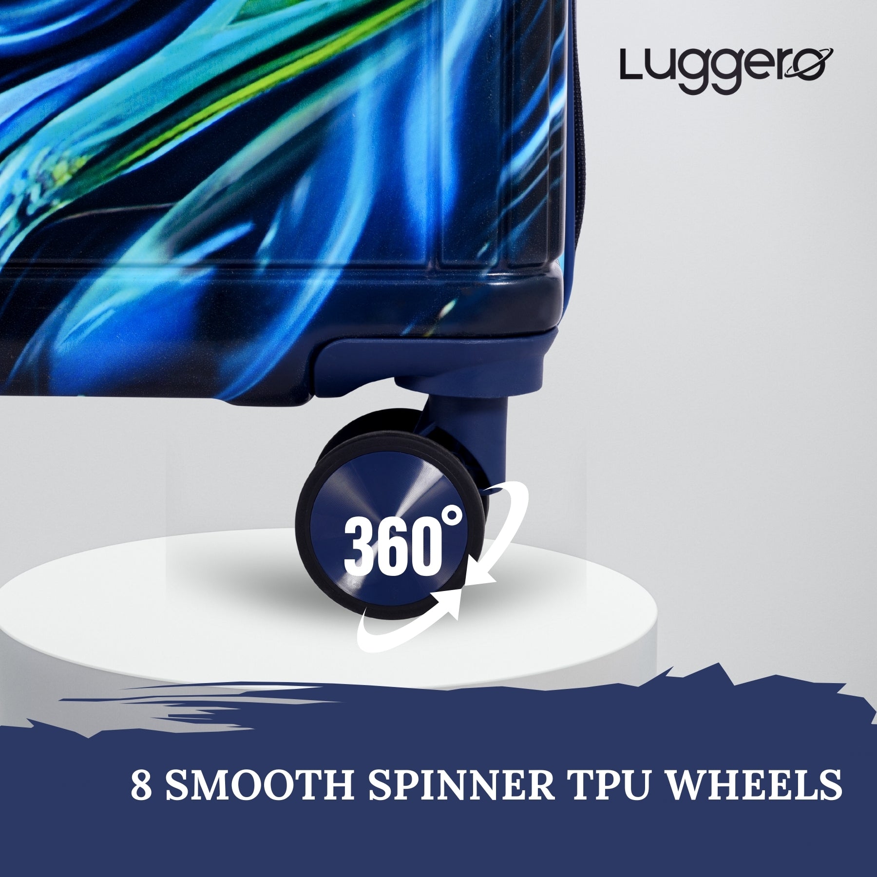 PRISM BLUE Light Weight & Durable Polycarbonate Hard Luggage