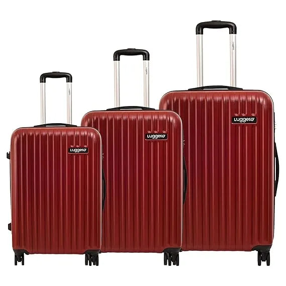 Luggero Classic Solid Light weight Luggage Chilli Red