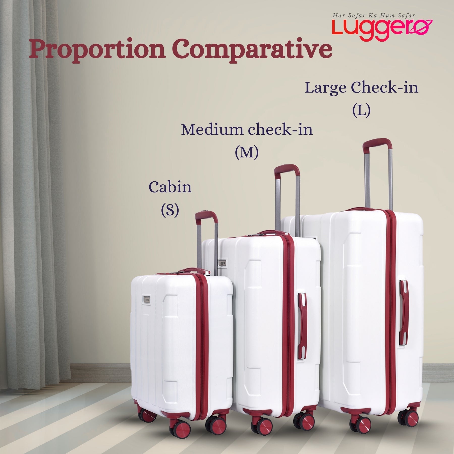 CANDY OFF WHITE Light Weight & Durable Polycarbonate Hard Luggage