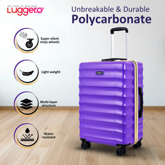 BONVOYAGE PURPLE Light Weight & Durable Polycarbonate Hard Luggage