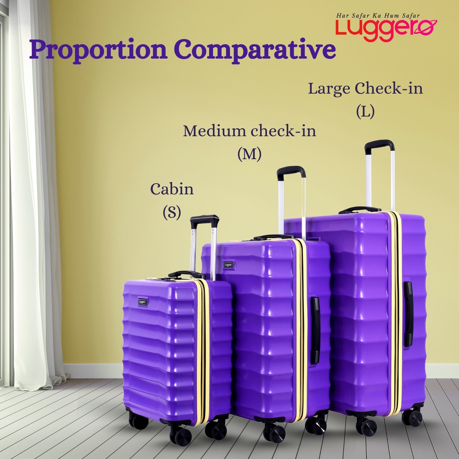 BONVOYAGE PURPLE Light Weight & Durable Polycarbonate Hard Luggage