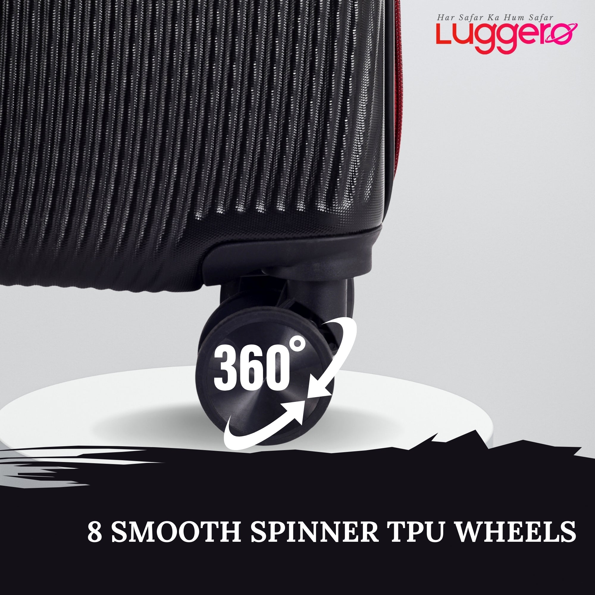 ASPEN BLACK Light Weight & Durable Polycarbonate Hard Luggage