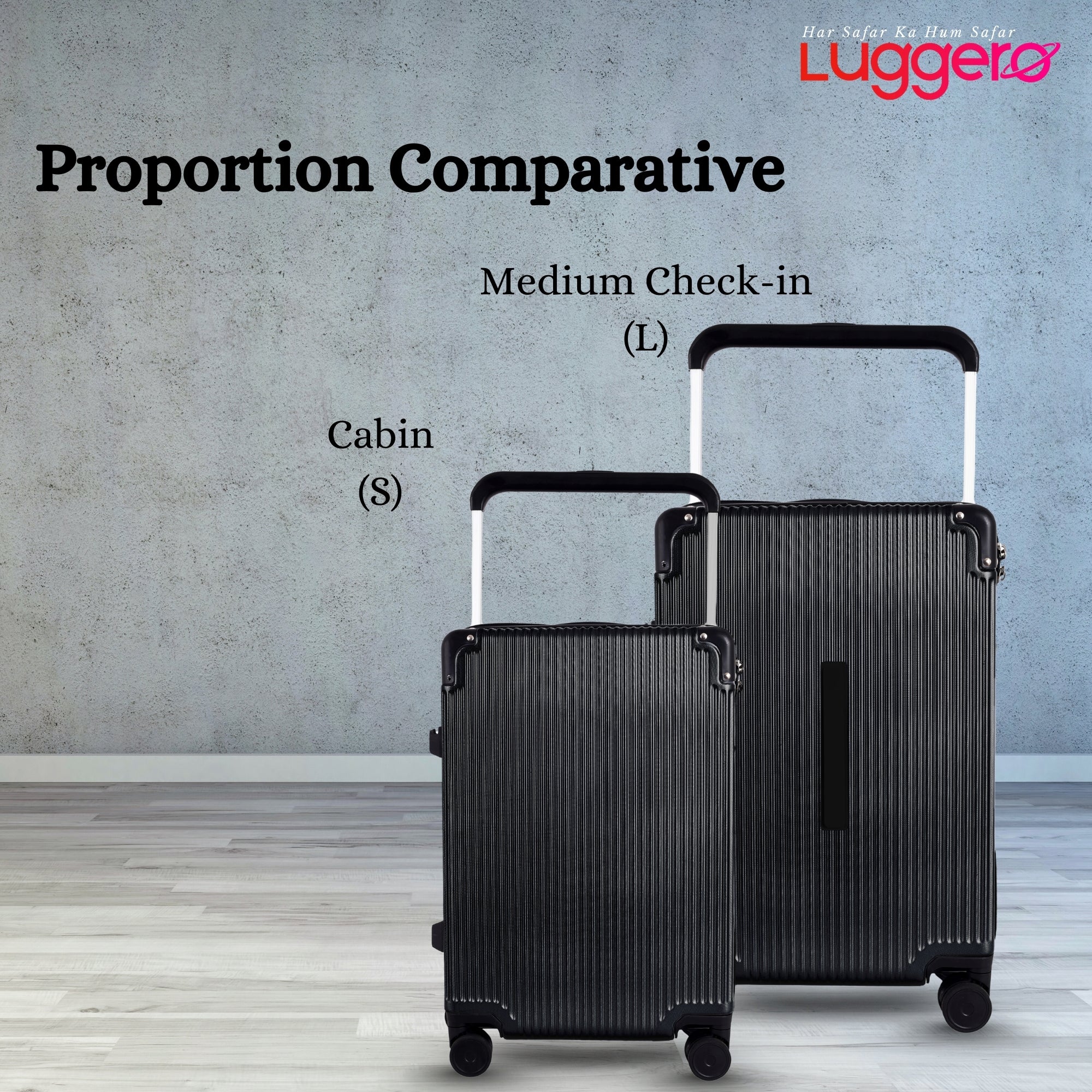 TUSCANY BLACK Light Weight & Durable Polycarbonate Hard Luggage