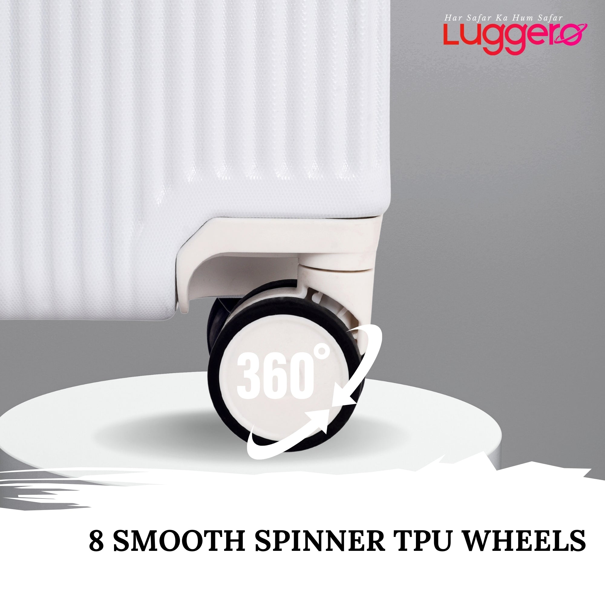 TUSCANY WHITE Light Weight & Durable Polycarbonate Hard Luggage