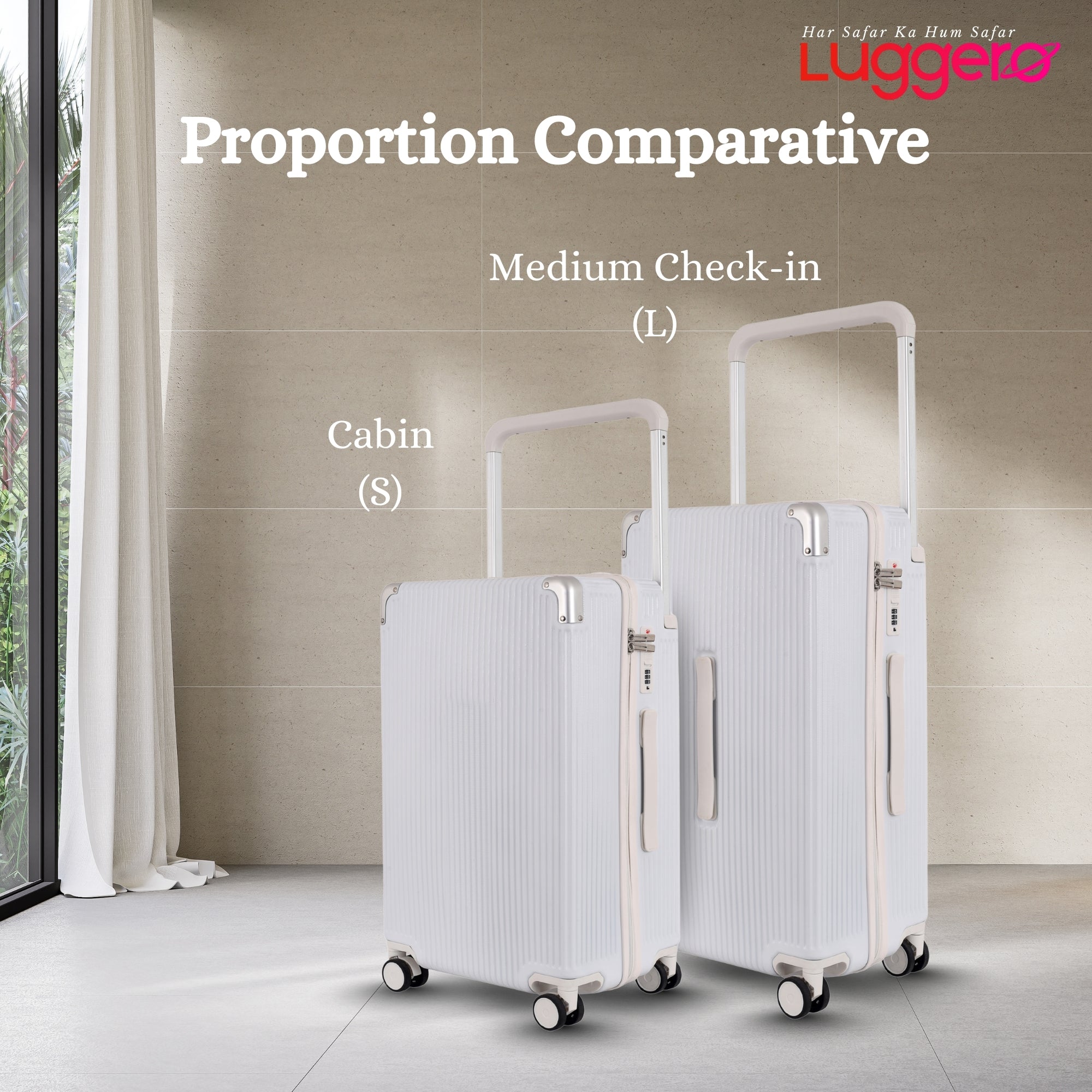 TUSCANY WHITE Light Weight & Durable Polycarbonate Hard Luggage