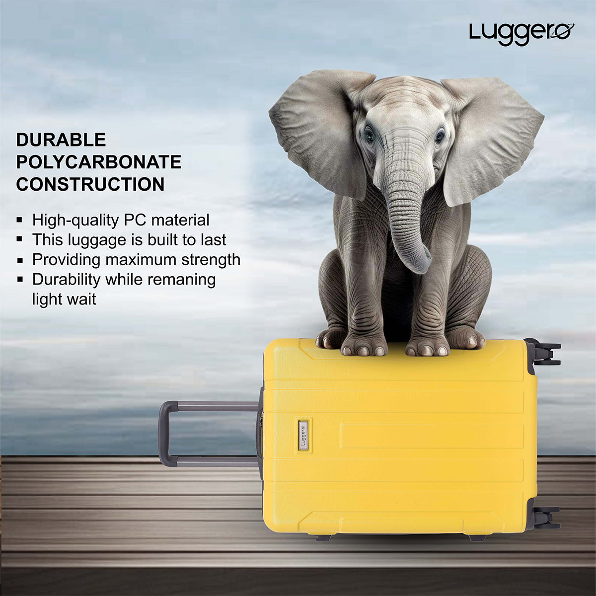 CANDY YELLOW Light Weight & Durable Polycarbonate Hard Luggage