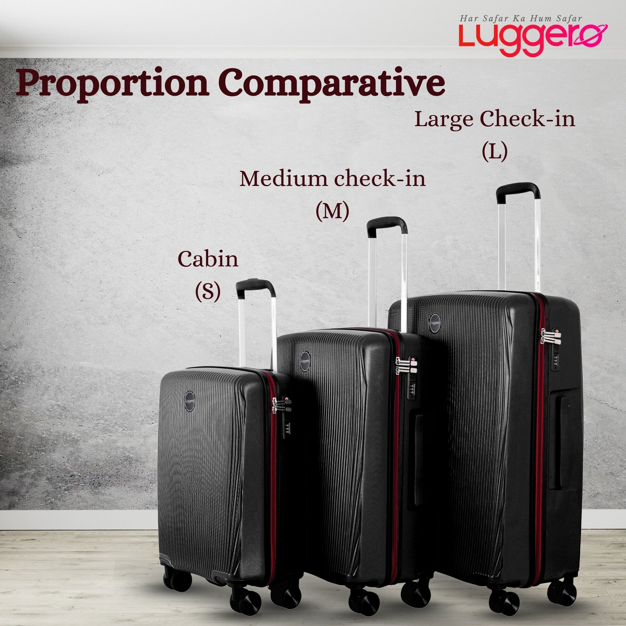 ASPEN BLACK Light Weight & Durable Polycarbonate Hard Luggage