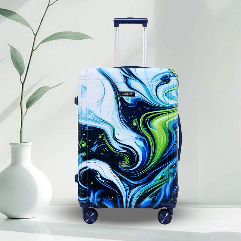 Prism Blue Hard-Shell Trolley Luggage