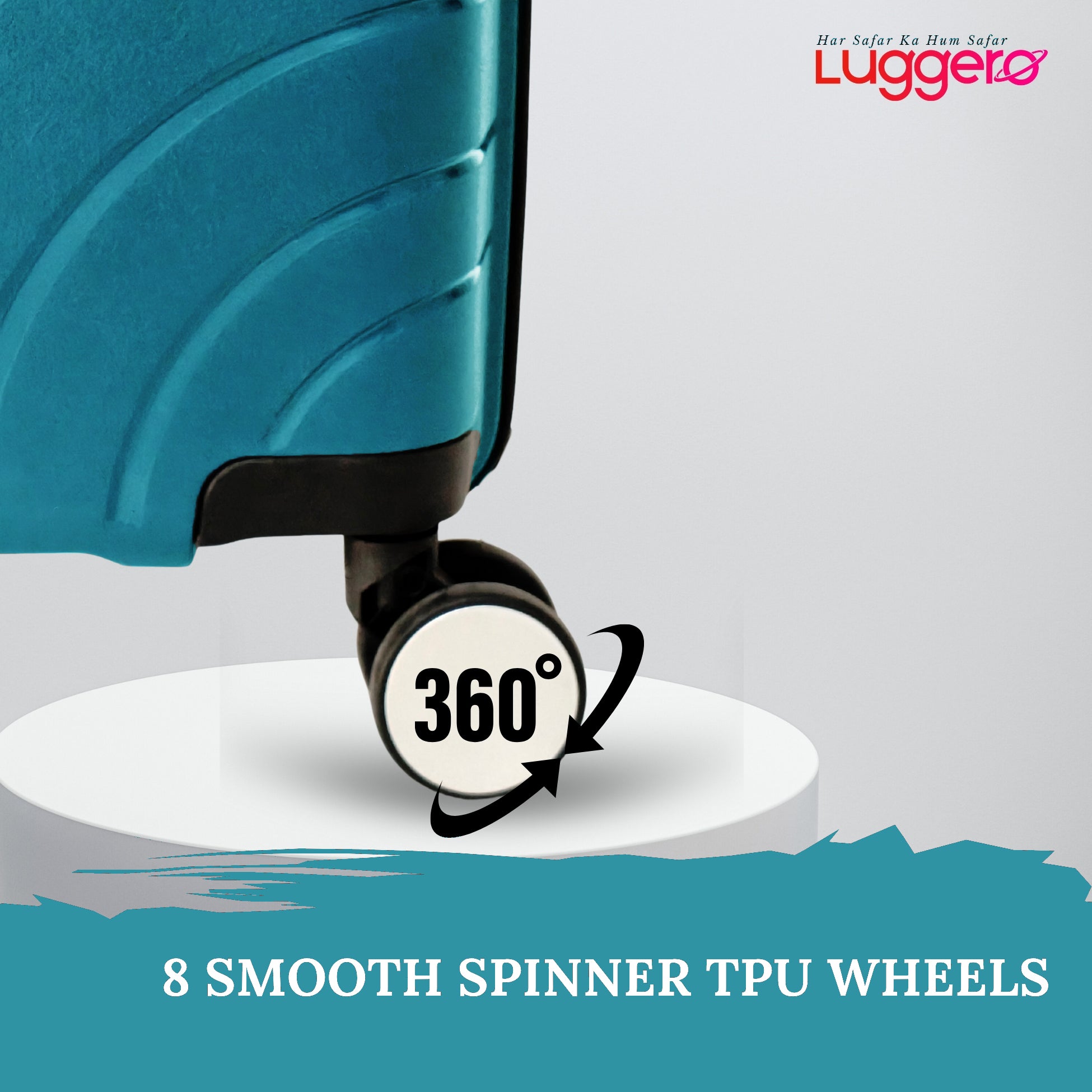 DILLI EXPRESS SKY BLUE Light Weight & Durable Polypropylene Material Shell