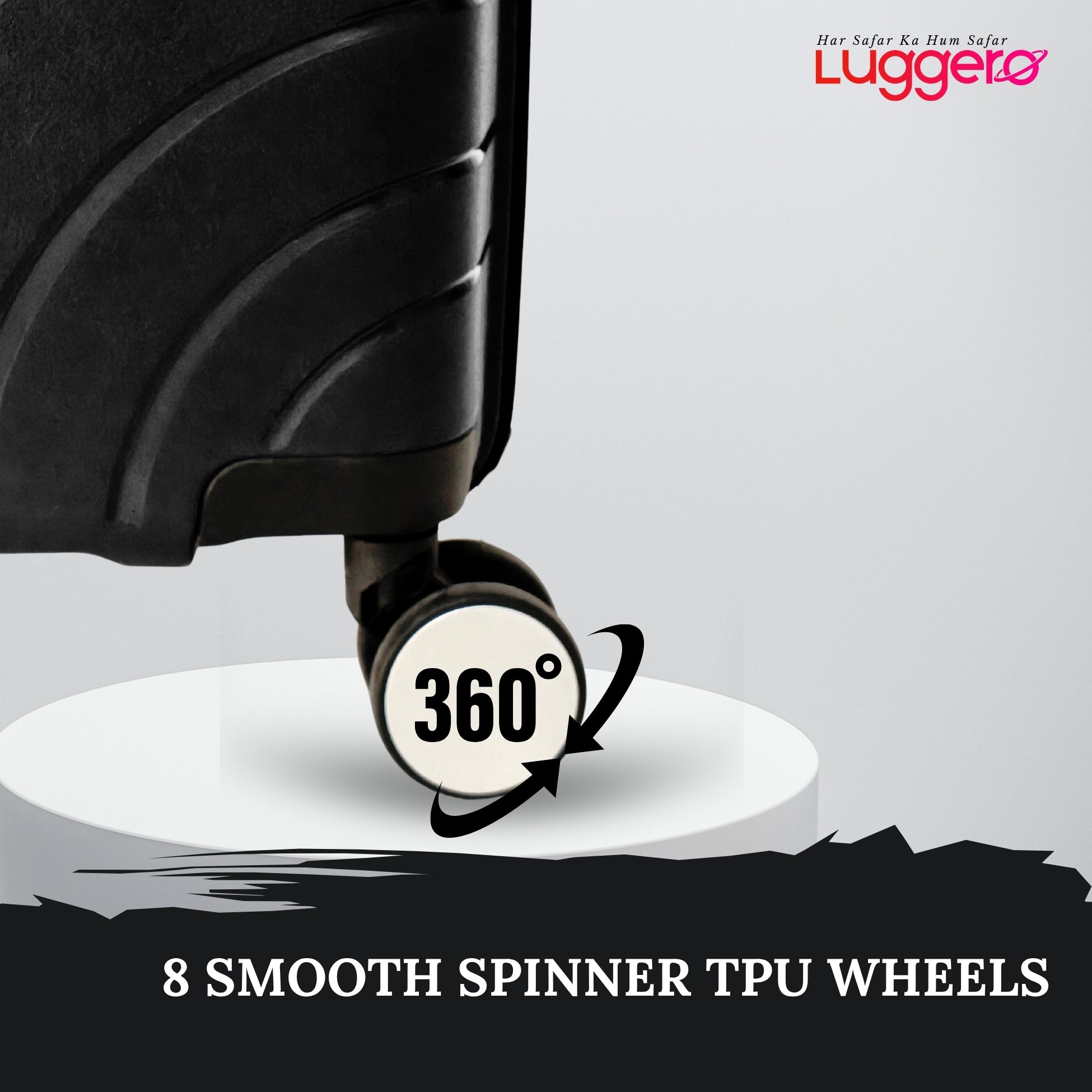 DILLI EXPRESS BLACK Light Weight & Durable Polypropylene Material Shell