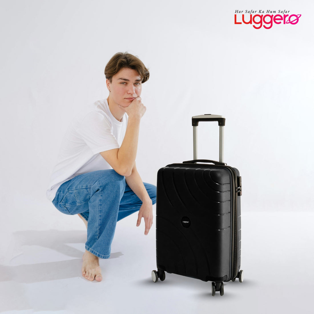 DILLI EXPRESS BLACK Light Weight & Durable Polypropylene Material Shell