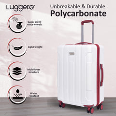 CANDY OFF WHITE Light Weight & Durable Polycarbonate Hard Luggage