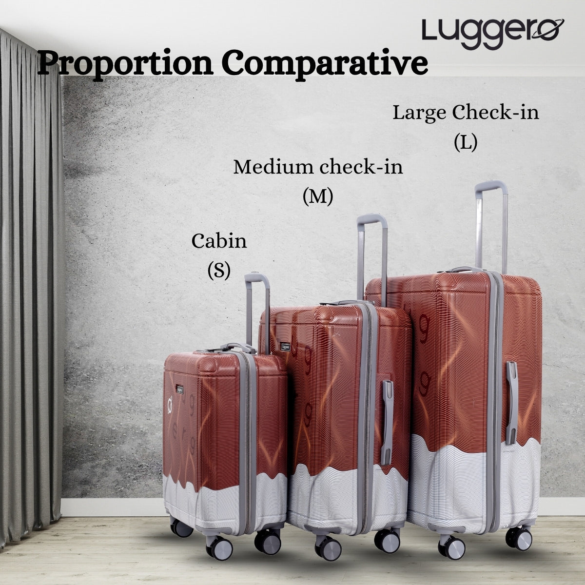 FUZZY BROWN Light Weight & Durable Polycarbonate Hard Luggage