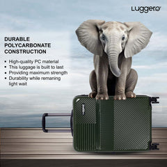 Amiggo Green Hard Trolley Bag