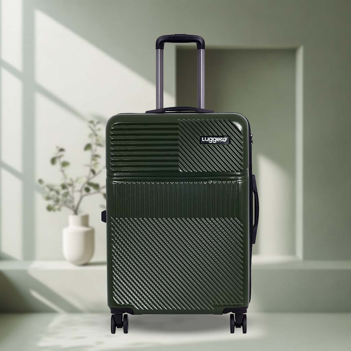 Amiggo Green Hard Trolley Bag