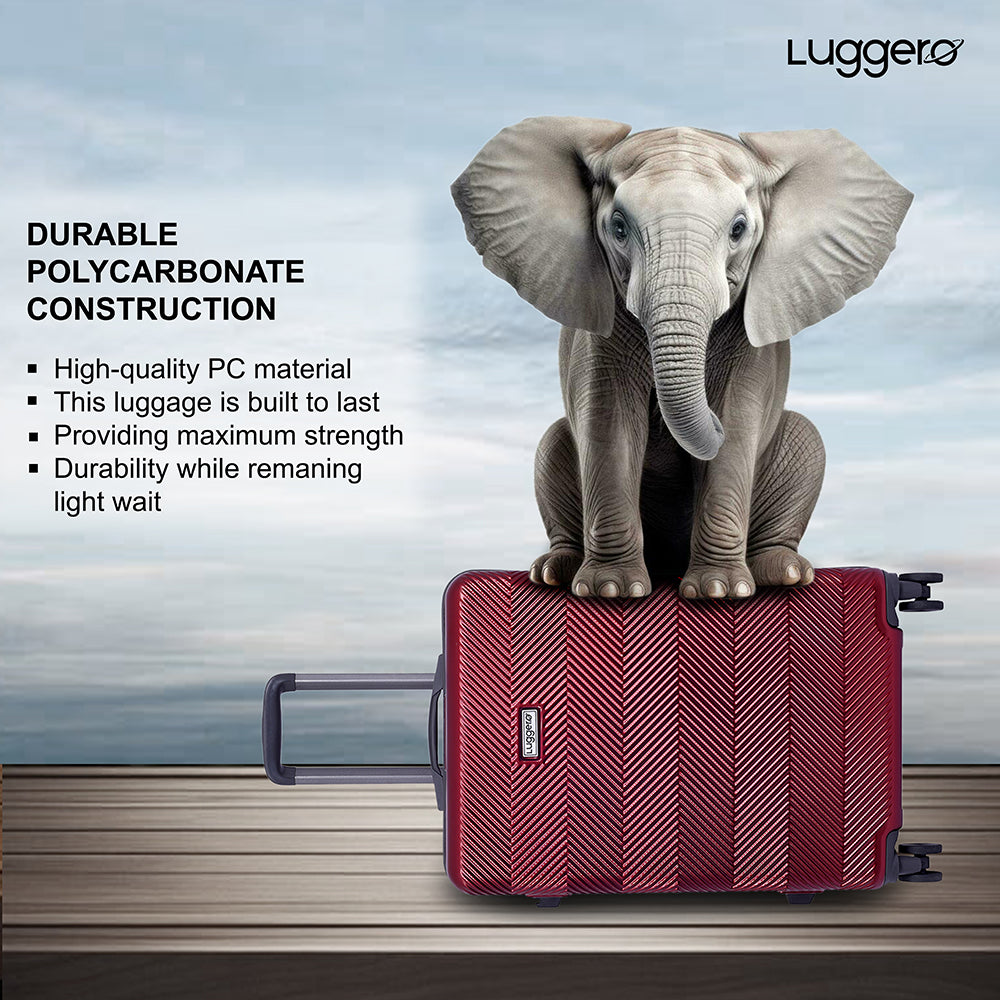 ASTRO DARK RED Light Weight & Durable Polycarbonate Hard Luggage