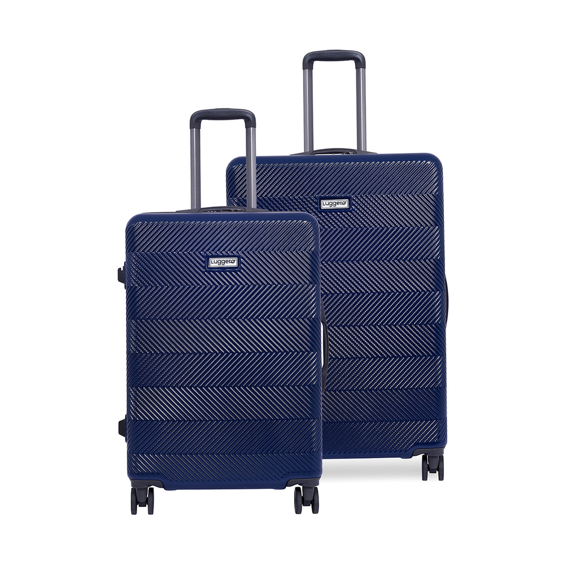 Luggero ASTRO Solid Light weight Luggage DEEP-BLUE-L+M