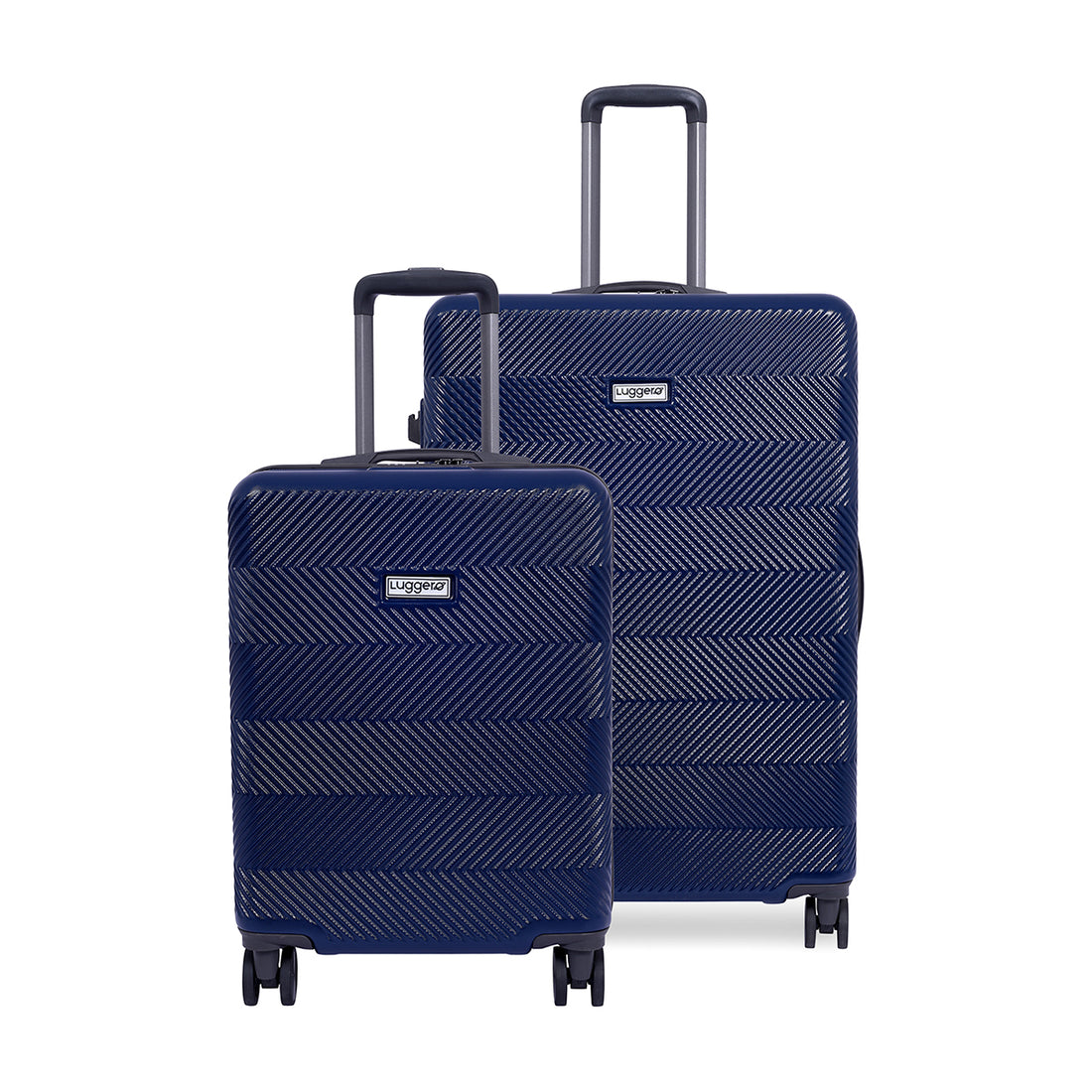 Luggero ASTRO Solid Light weight Luggage DEEP-BLUE-L+S