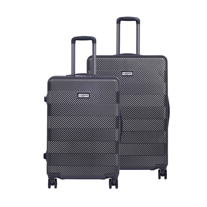 Luggero ASTRO Solid Light weight Luggage GREY-L+M