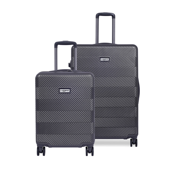 Luggero Astro Solid Light weight Luggage Grey-L+S