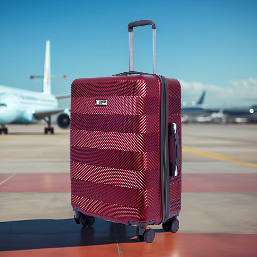 Luggero ASTRO Solid Light weight Luggage DARK-RED