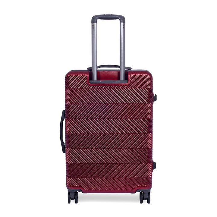 Luggero ASTRO Solid Light weight Luggage DARK-RED-M+S