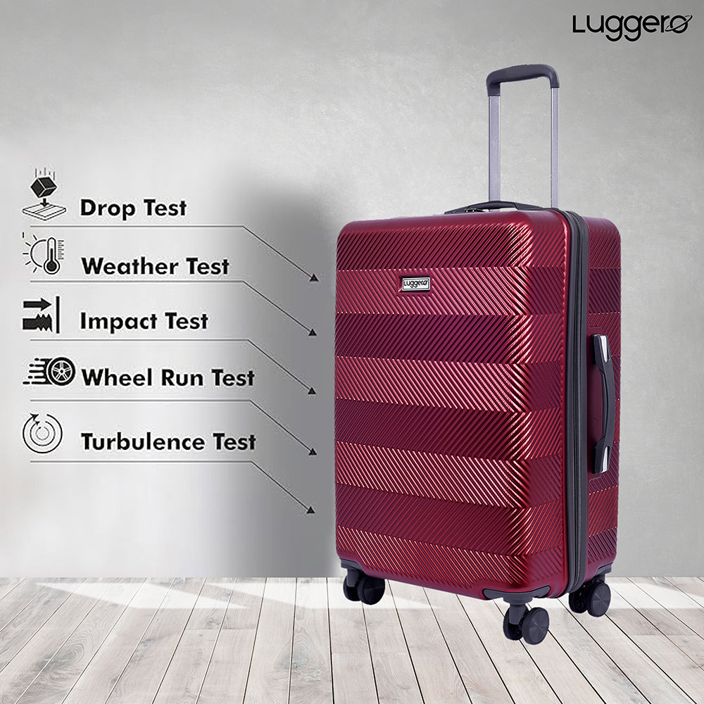 Luggero ASTRO Solid Light weight Luggage DARK-RED