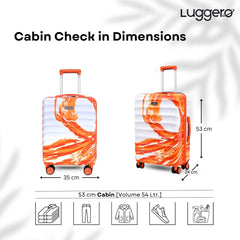 AURA ORANGE Light Weight & Durable Polycarbonate Hard Luggage