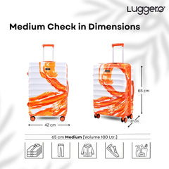 AURA ORANGE Light Weight & Durable Polycarbonate Hard Luggage