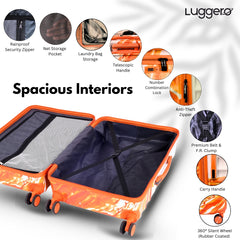 AURA ORANGE Light Weight & Durable Polycarbonate Hard Luggage