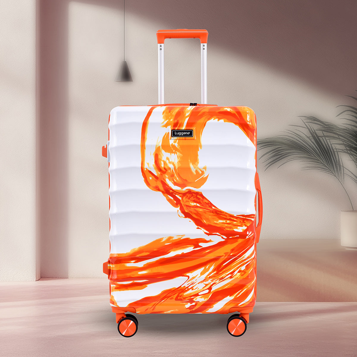 AURA ORANGE Light Weight & Durable Polycarbonate Hard Luggage