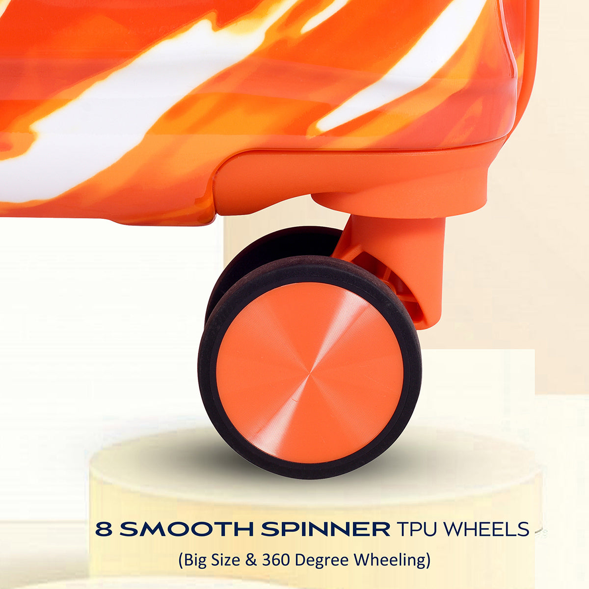 AURA ORANGE Light Weight & Durable Polycarbonate Hard Luggage