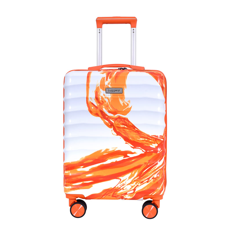 AURA ORANGE Light Weight & Durable Polycarbonate Hard Luggage