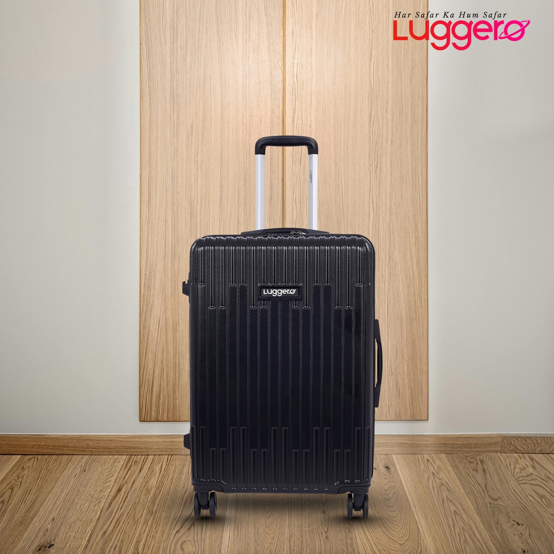 ASPIRE BLACK Light Weight & Durable Polycarbonate Hard Luggage