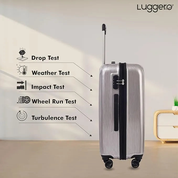 Luggero Film Classic Solid Light weight Luggage Silver