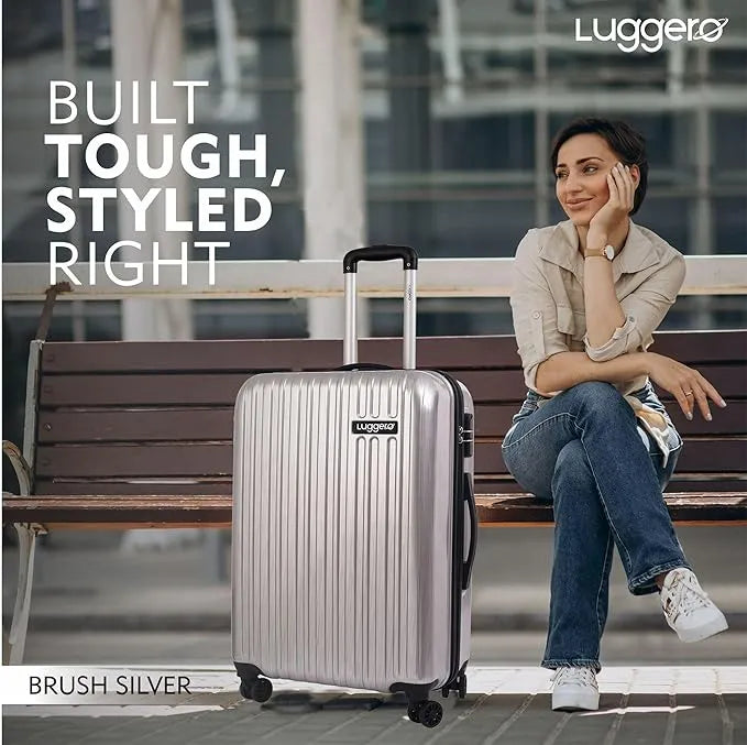 Luggero Film Classic Solid Light weight Luggage Silver