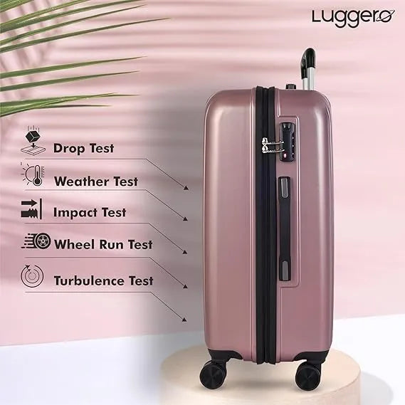 Luggero Classic Solid Light weight Luggage Rose Gold