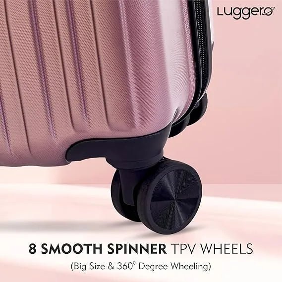 Luggero Classic Solid Light weight Luggage Rose Gold