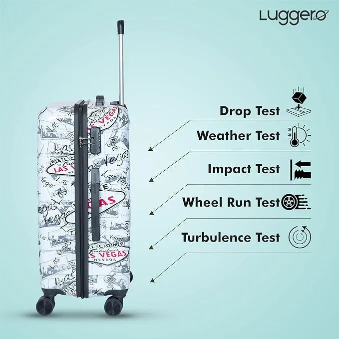 Luggero Classic Printed Light weight Luggage Vegas-M+S