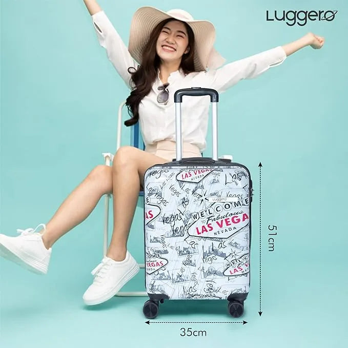 Luggero Classic Printed Light weight Luggage Vegas